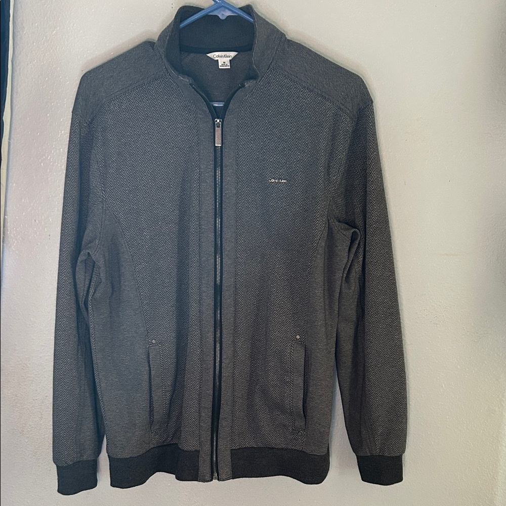 Calvin Klein Charcoal Zip-Up Sweater